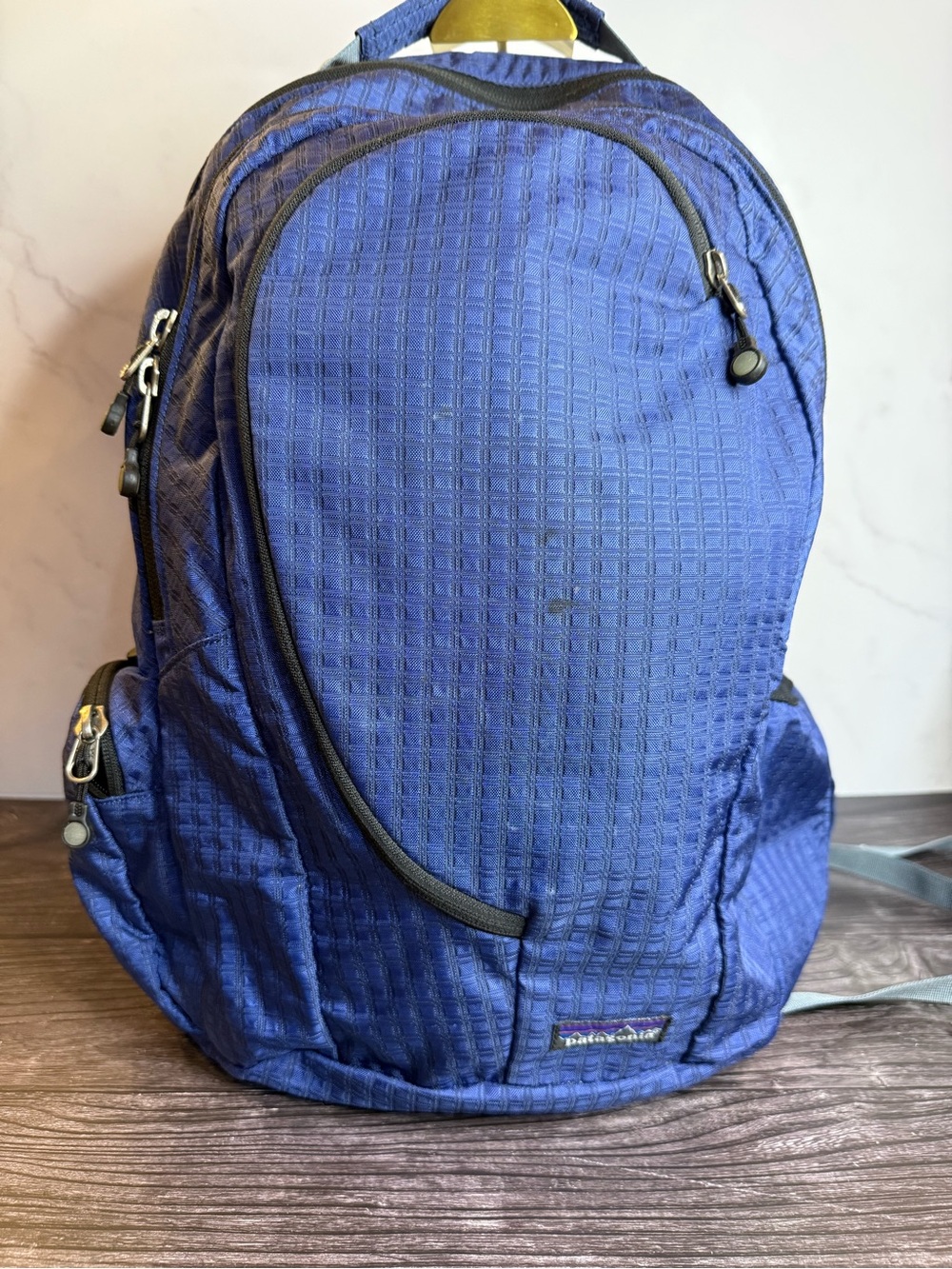 Vintage Y2K Patagonia Lightwire Backpack Blue Grid Laptop Daypack Techwear